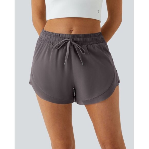 Halara Drawstring Contrast Mesh 2-in-1 Shorts Sz 2XL Womens Blue with Underliner - Picture 1 of 12